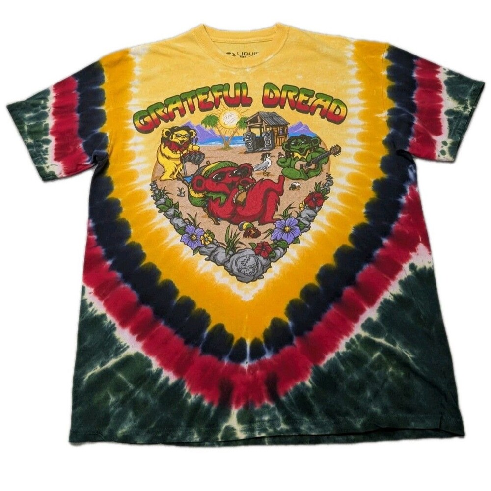 Grateful Dread Liquid Blue The Date Positive Vibrations Rasta Bears XL